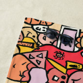 漫画のキャラクター手描きトスパターンキッズ ビーチタオル (インサイチュ)