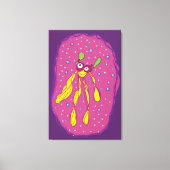 漫画のキャラクター独身のウォールアート キャンバスプリント (正面)