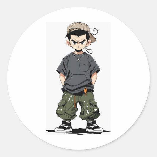 漫画のキャラクター ラウンドシール (正面)