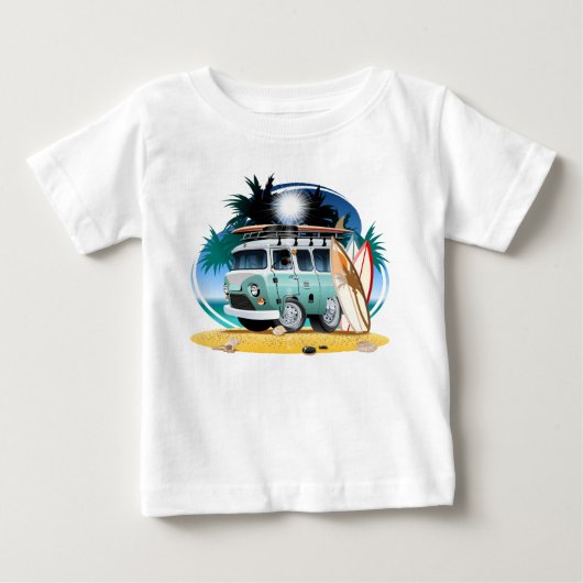 漫画のキャンピングカー ベビーTシャツ (正面)