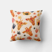 漫画のキリン:フローラサバンナパターン クッション (裏面)