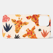 漫画のキリン：フローラサバンナパターン Case-Mate iPhoneケース (裏面 (横))