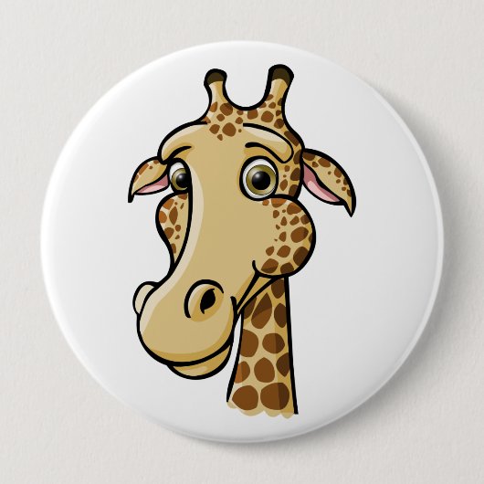 漫画のキリン 缶バッジ (正面)