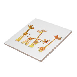 漫画のキリン:群れのタイル タイル