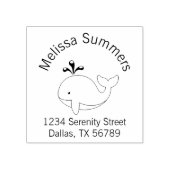 漫画のクジラのアーチ型住所 ラバースタンプ (インプリント)