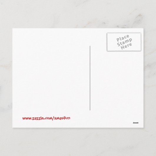 漫画のクリスマスのマウスのカスタムの文字 シーズンポストカード (裏面)