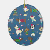 漫画のクリスマスカップ セラミックオーナメント (左)