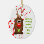漫画のクリスマストナカイのクリスマスオーナメント セラミックオーナメント (右)