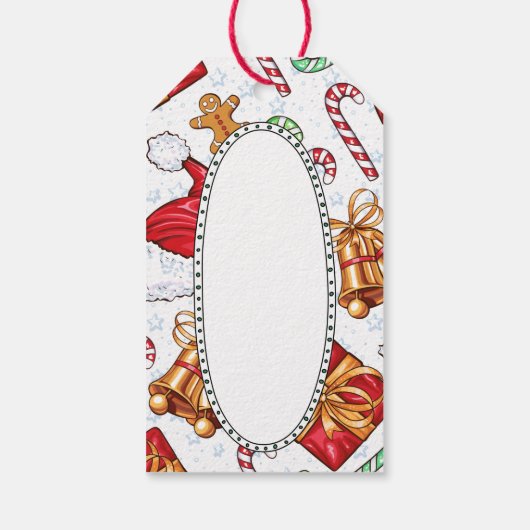 漫画のクリスマスパターン ギフトタグ (裏面)
