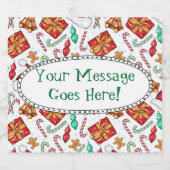 漫画のクリスマスパターン ビールラベル (シングルラベル)