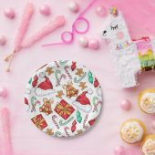 漫画のクリスマスパターン ペーパープレート (パーティー)