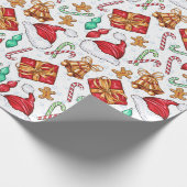 漫画のクリスマスパターン ラッピングペーパー (角)