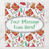 漫画のクリスマスパターン ワインラベル (シングルラベル)