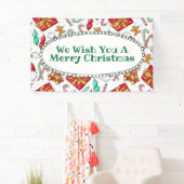 漫画のクリスマスパターン 横断幕 (インサイチュ)