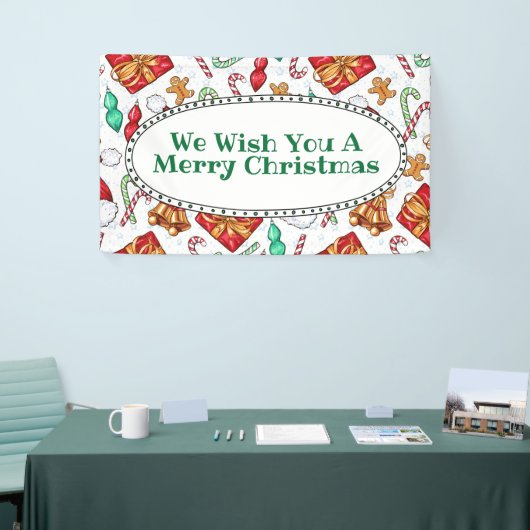 漫画のクリスマスパターン 横断幕 (トレードショー)