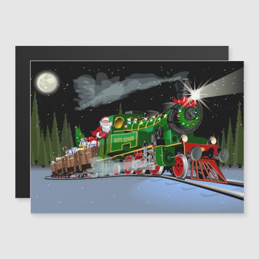 漫画のクリスマス列車はがき (正面/裏面)