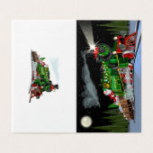 漫画のクリスマス列車はがき (外部フラット)