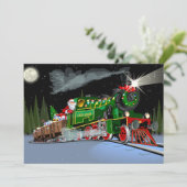 漫画のクリスマス列車はがき サンキューカード (スタンド正面)