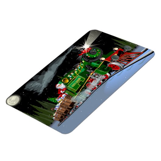 漫画のクリスマス列車はがき マグネット (左側)