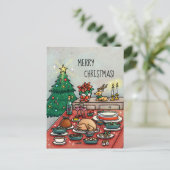 漫画のクリスマス夕食 シーズンポストカード (スタンド正面)
