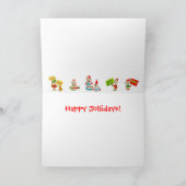 漫画のクリスマス小妖精や小人:Be Jellyカーすてきド シーズンカード (内部)