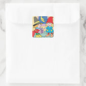 漫画のクリスマス格言とギフト スクエアシール (バッグ)