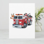 漫画のクリスマス消防車 シーズンカード (スタンド正面)