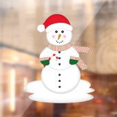 漫画のクリスマス雪だるま ウィンドウサイン (シート2)