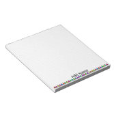 漫画のクレヨンのパターンカスタムのドットグリッド ノートパッド (アングル)