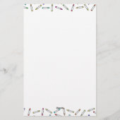 漫画のクレヨン模様の装飾枠 便箋 (裏面)