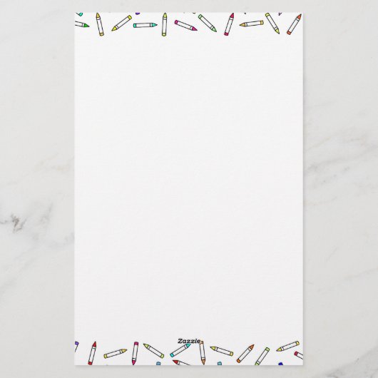 漫画のクレヨン模様の装飾枠 便箋 (裏面)