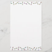 漫画のクレヨン模様の装飾枠 便箋 (正面)