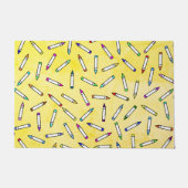 漫画のクレヨン模様 ドアマット (正面)