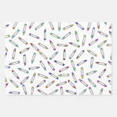 漫画のクレヨン模様 ラッピングペーパーシート (正面2)