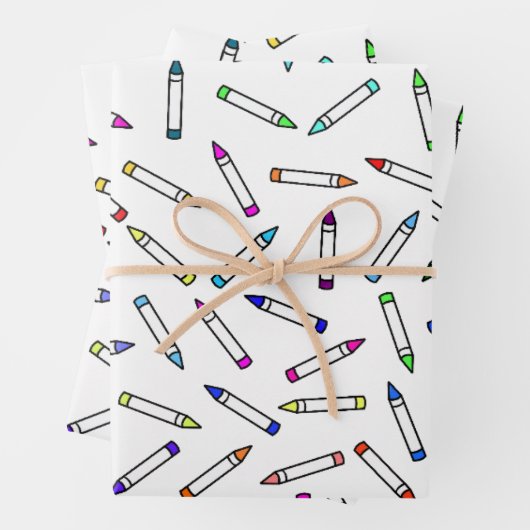 漫画のクレヨン模様 ラッピングペーパーシート (インサイチュ)