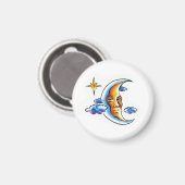 漫画のクール入れ墨のシンボル月顔星雲 マグネット (正面/裏面)