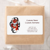 漫画のクール入れ墨のシンボルferalトライバルタイガー ラベル (インサイチュ)