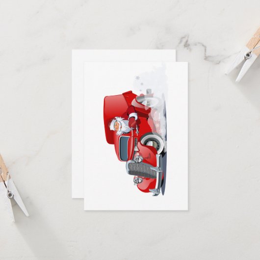 漫画のグリーティングクリスマスカード (正面/裏面インサイチュ)