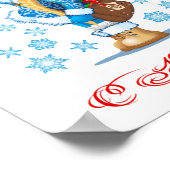 漫画のグリーティングクリスマスカード ポスター (角)