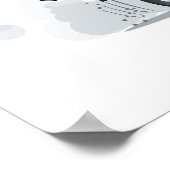 漫画のグリーティングクリスマスカード ポスター (角)