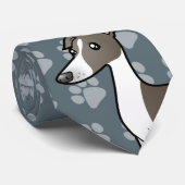 漫画のグレイハウンド/Whippet/イタリアン・グレーハウンド ネクタイ (ロール)