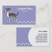 漫画のグレイハウンド/Whippet/イタリアン・グレーハウンド 名刺 (正面/裏面)