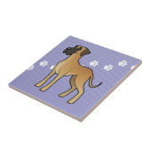 漫画のグレートデーン(自然な) タイル (側面)