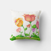 漫画のケシと蝶アメリカのMoJo クッション (正面)