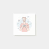 漫画のゲーマーキャラクターイラスト ポストイット (正面)