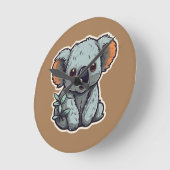 漫画のコアラ・ベア ラウンド壁時計 (傾斜)