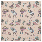 漫画のコーヒー豆ダンスパーティー ファブリック (見本)