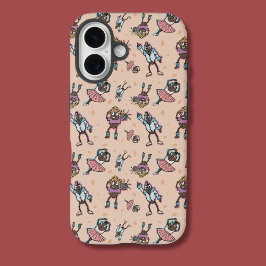 漫画のコーヒー豆ダンスパーティー iPhone 16ケース