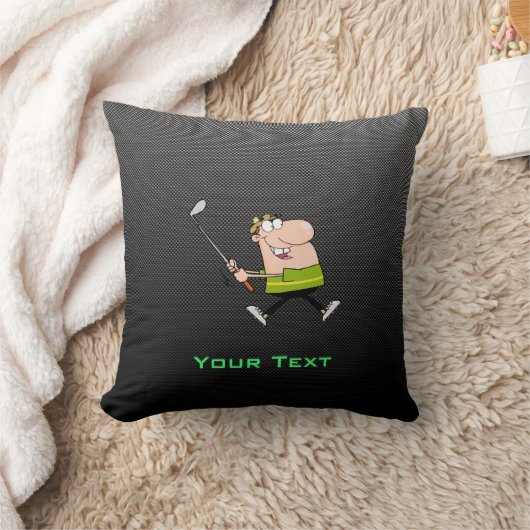漫画のゴルファー; お洒落 クッション (ブランケット)