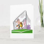 漫画のゴールキーパーのグリーティングカード カード (正面)